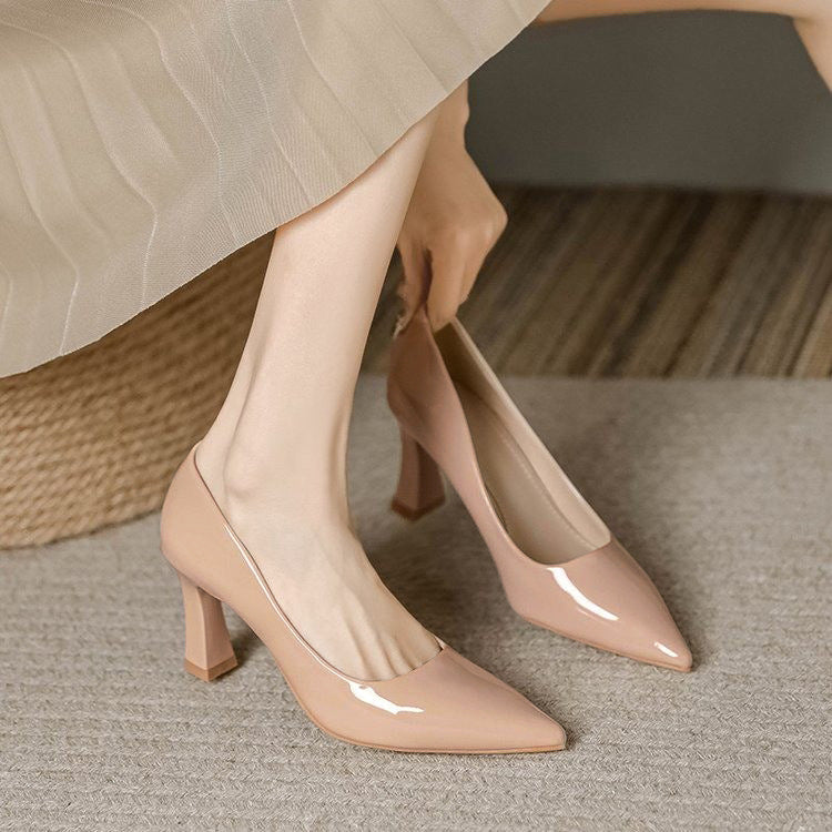 Pointed Toe Chunky Heels