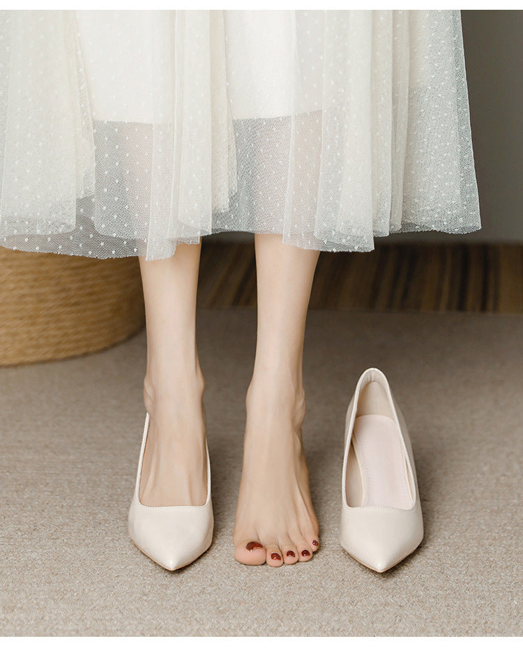 Pointed Toe Chunky Heels