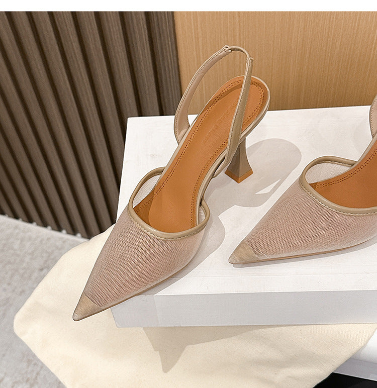 Mesh Pumps with Pointed Toe