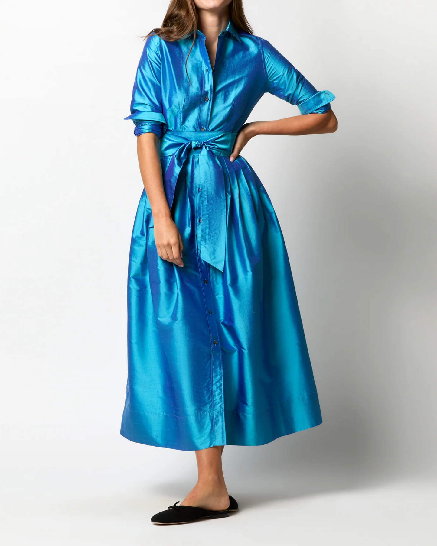Classic Shirtwaist Maxi Dress