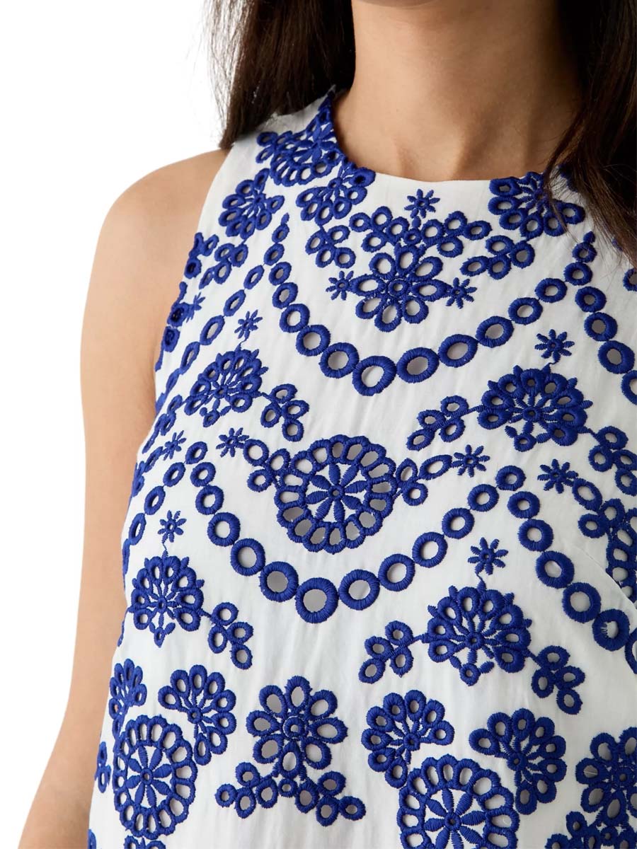 Embroidery Charming Sleeveless Dress