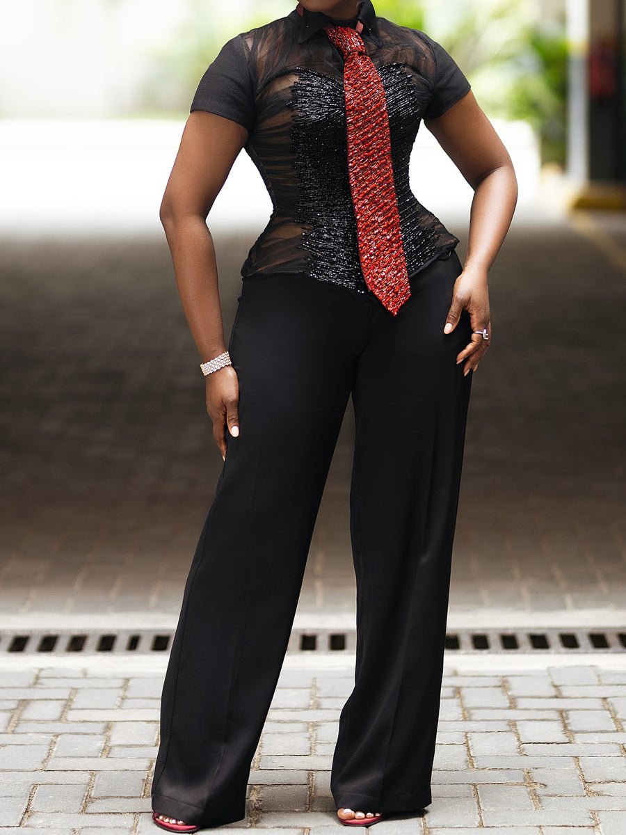 Fashion Sequin Tie