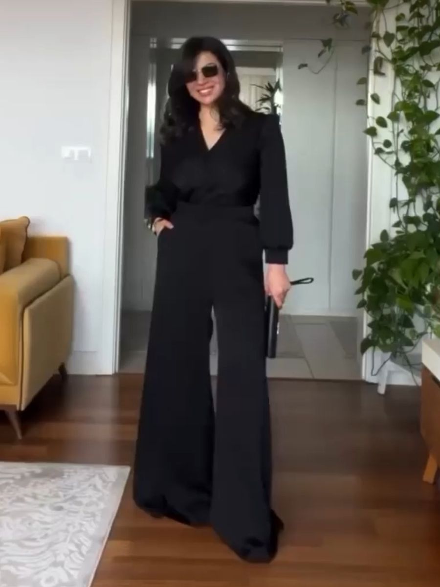 Stylish Satin Fabric Jumpsuit