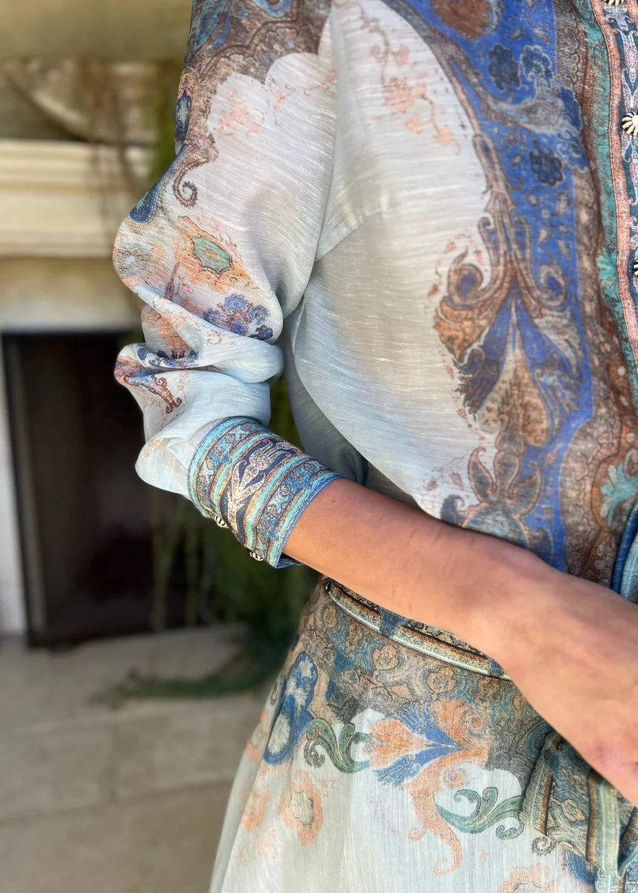 Embroidered Printed Two-piece Set