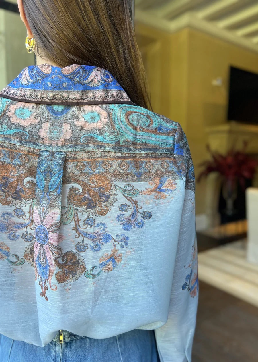 Embroidered Printed Two-piece Set