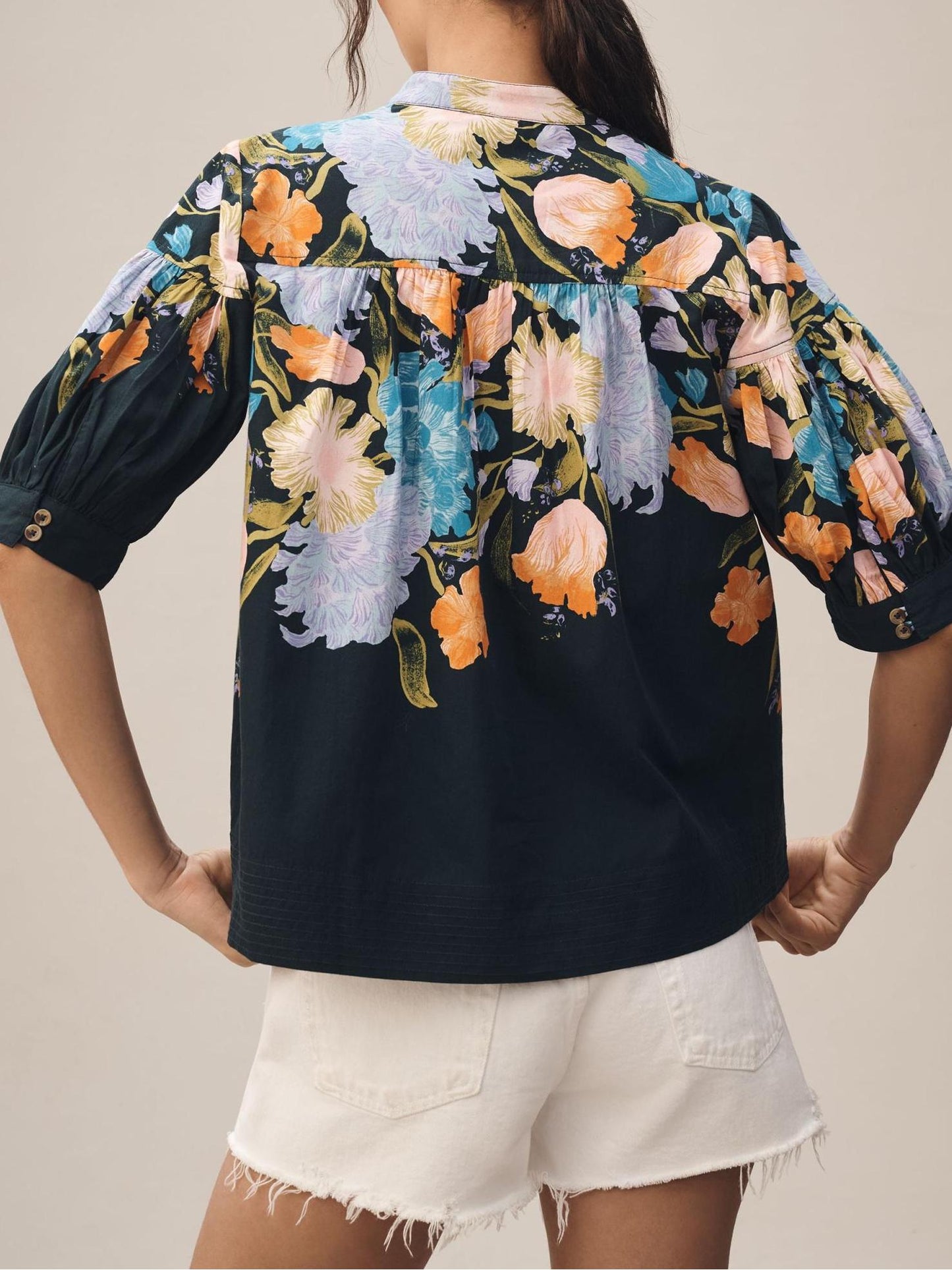 V-neck Floral Short Sleeve