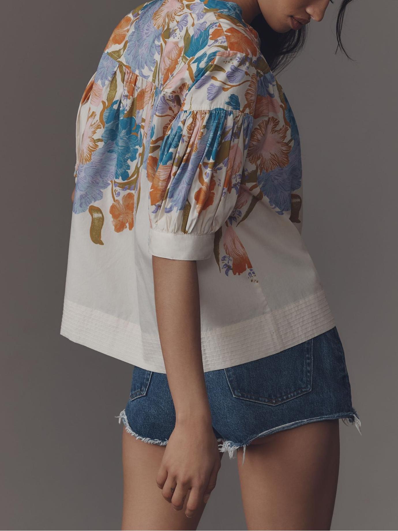 V-neck Floral Short Sleeve