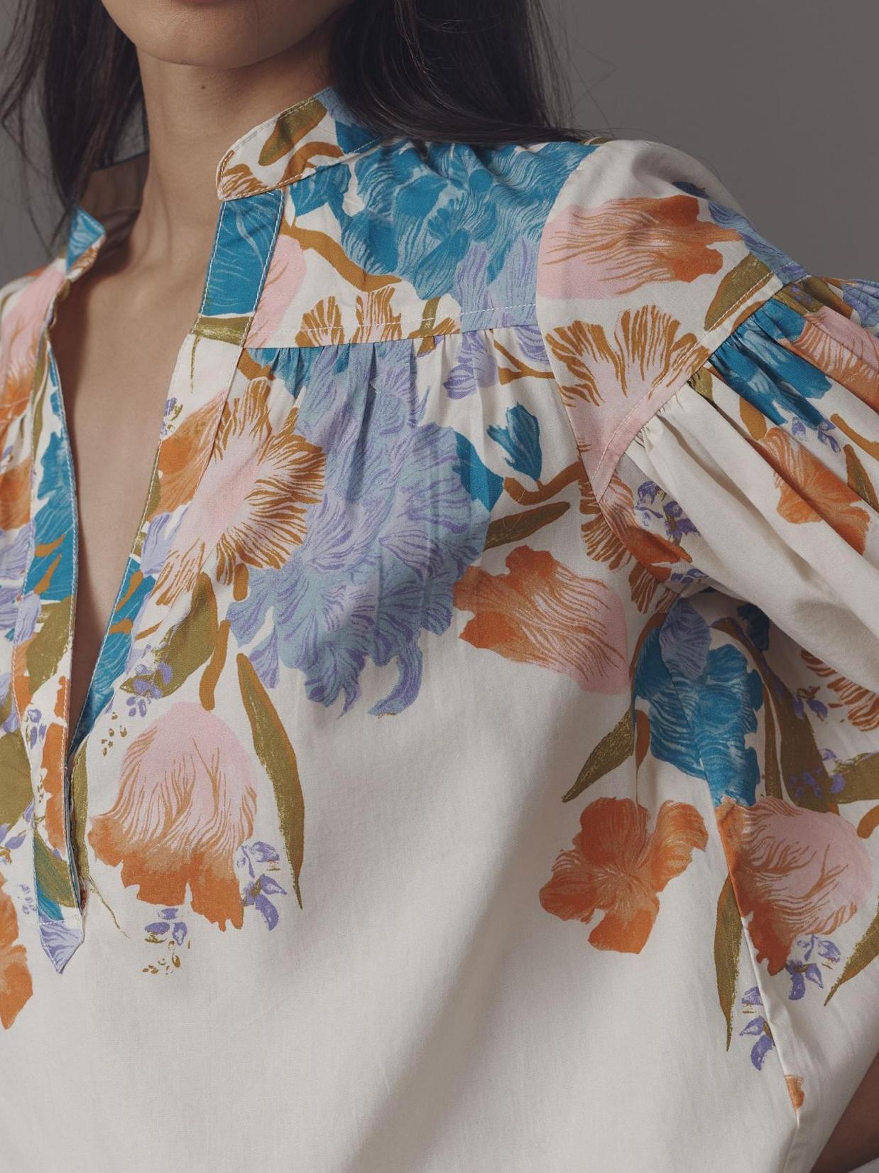 V-neck Floral Short Sleeve