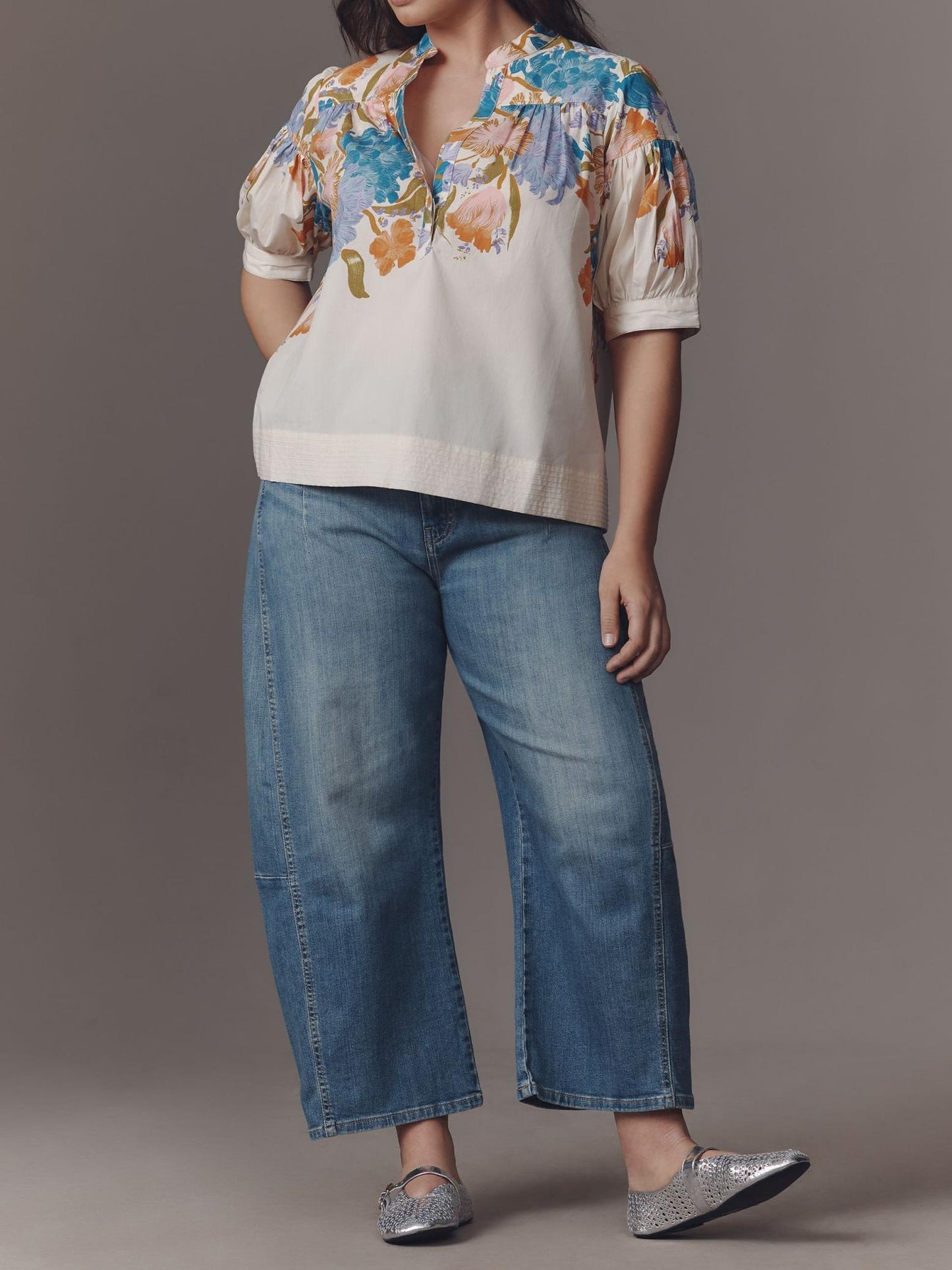 V-neck Floral Short Sleeve