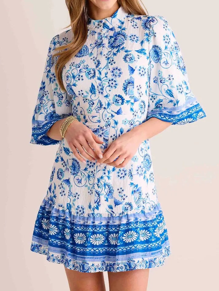 Floral Print Ruffle Dress