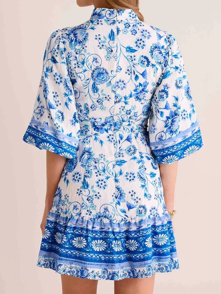 Floral Print Ruffle Dress