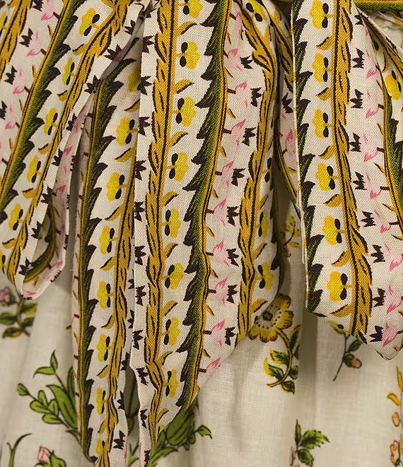 Floral Print Woven V-Neck Dress