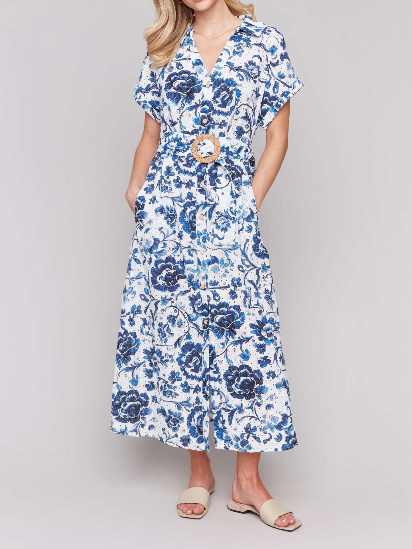 Floral Print Cotton Maxi Dress