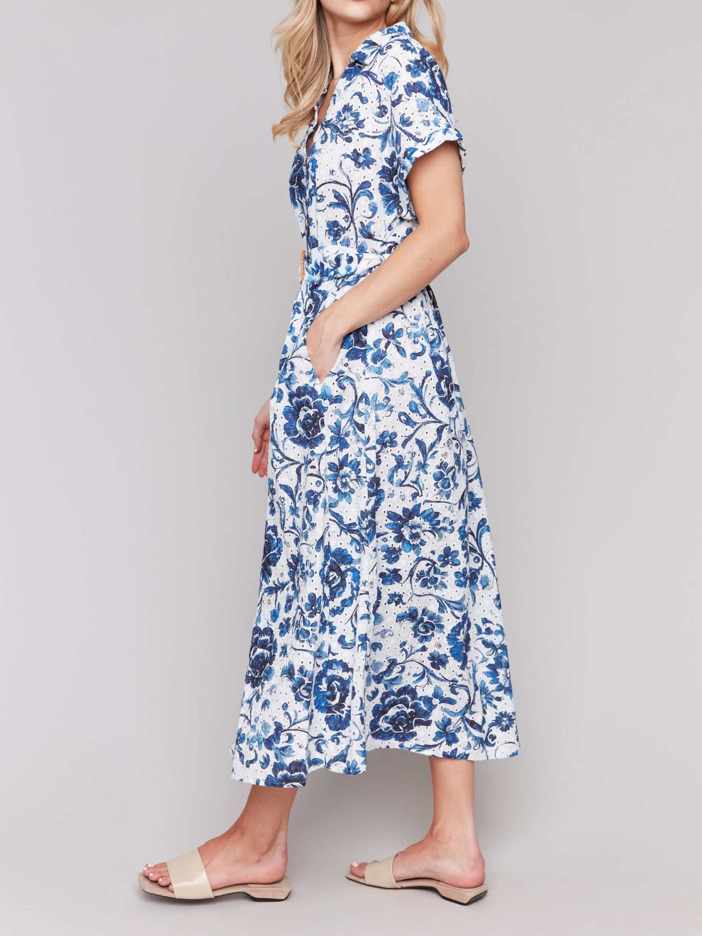 Floral Print Cotton Maxi Dress