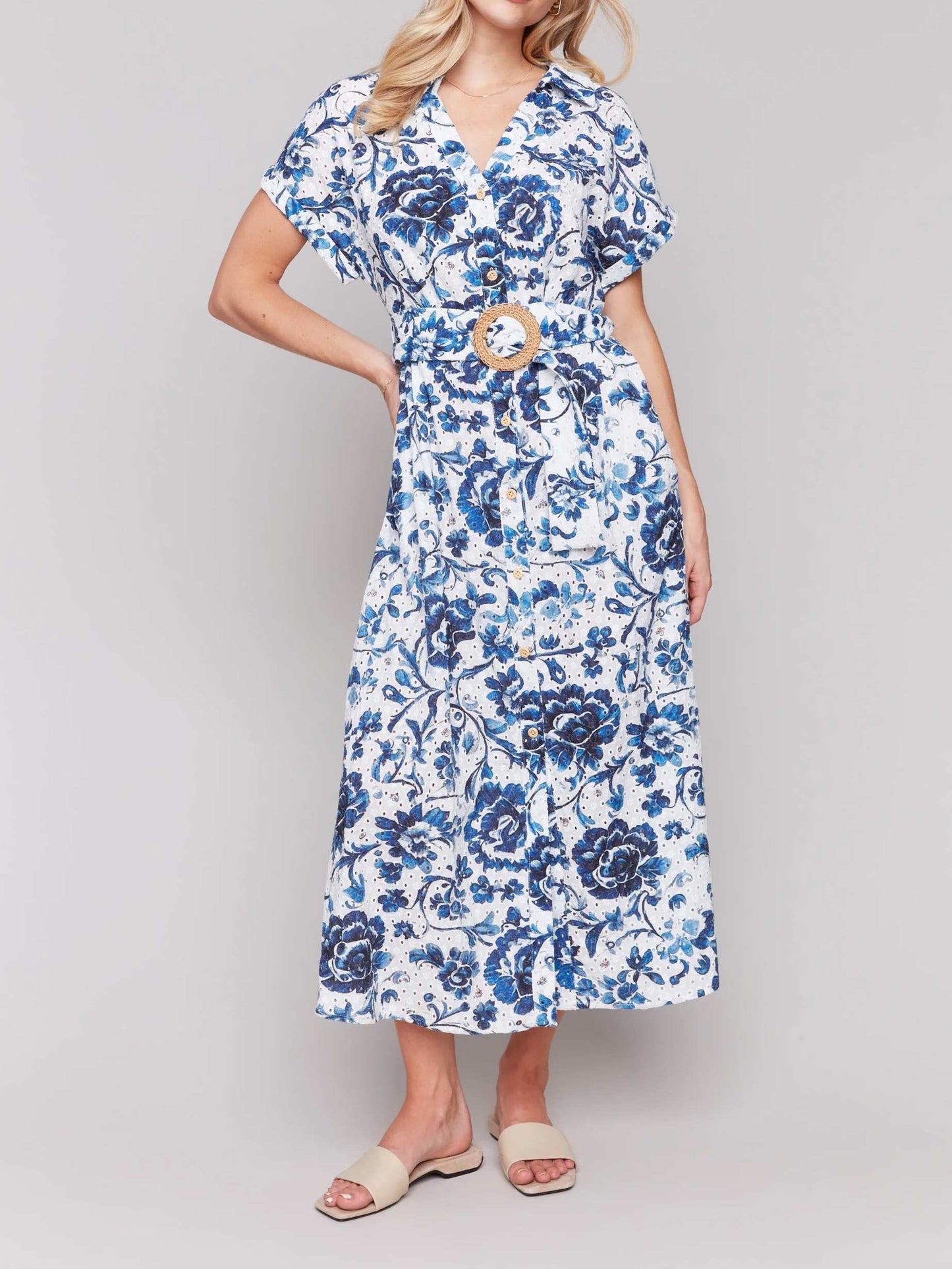 Floral Print Cotton Maxi Dress