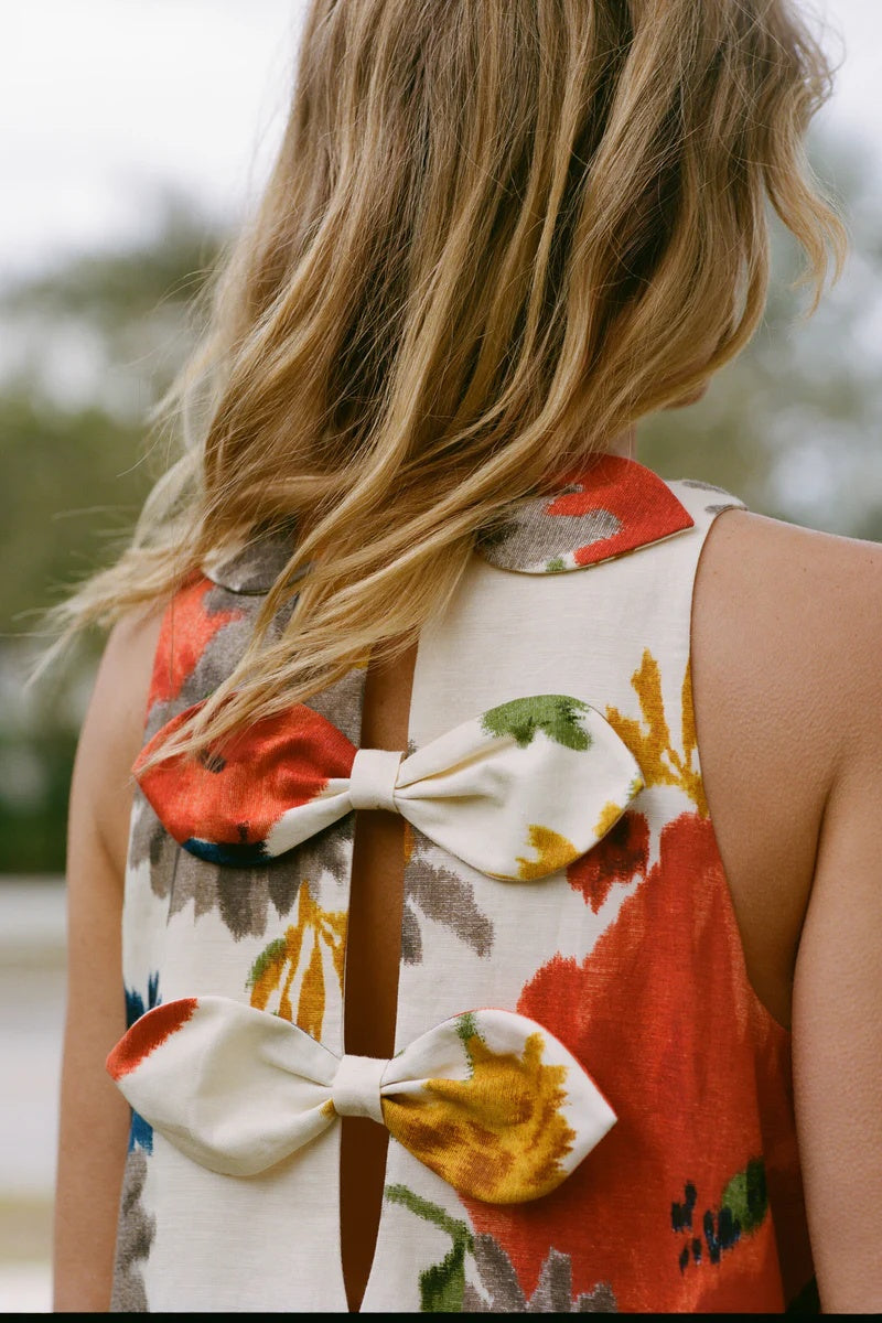 Crimson Poppy Cotton Dress