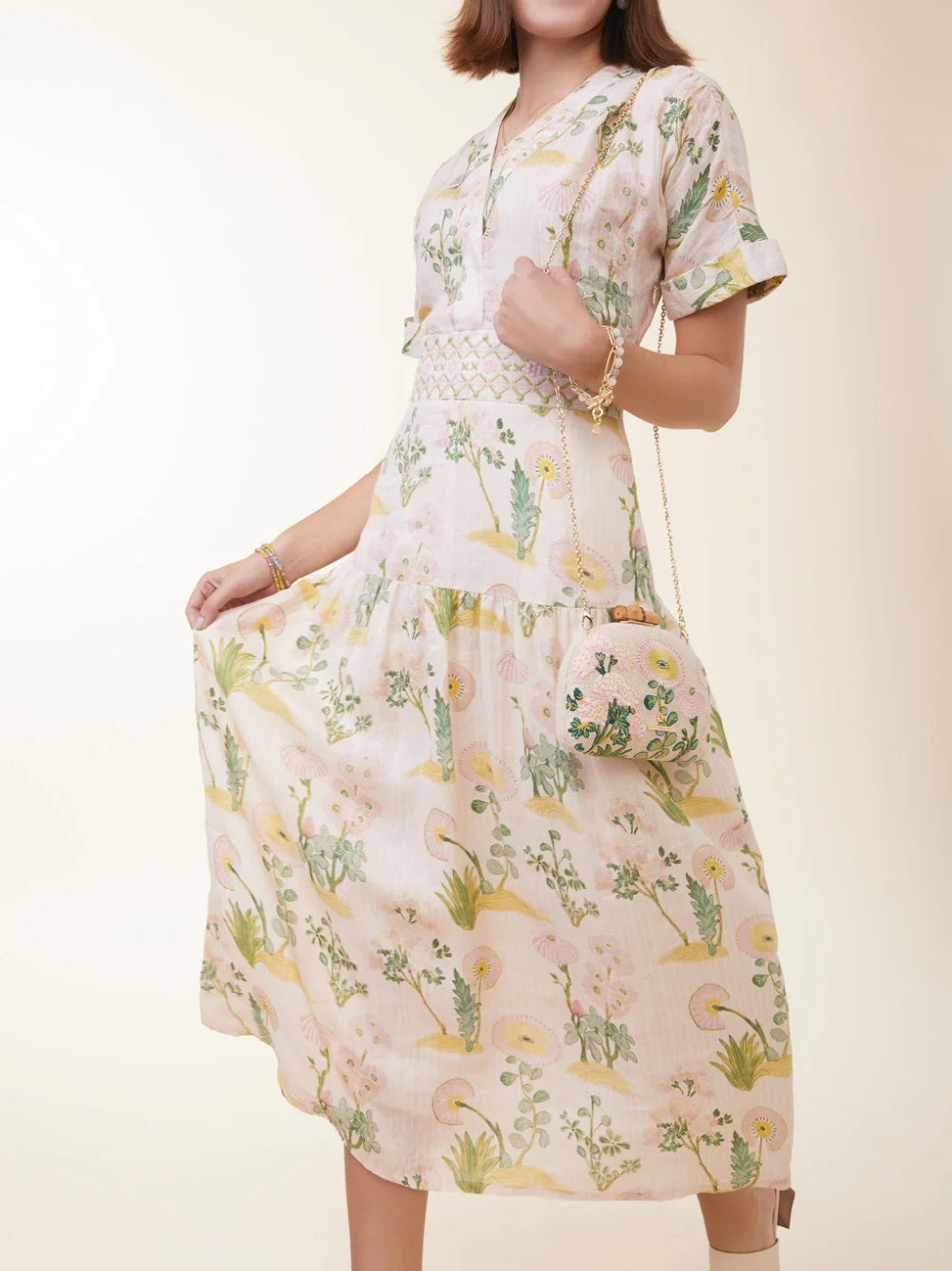 Floral Print Midi Dress