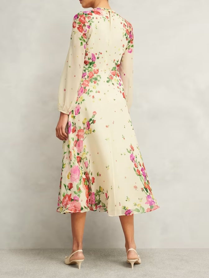 Elegant Floral Print Dress