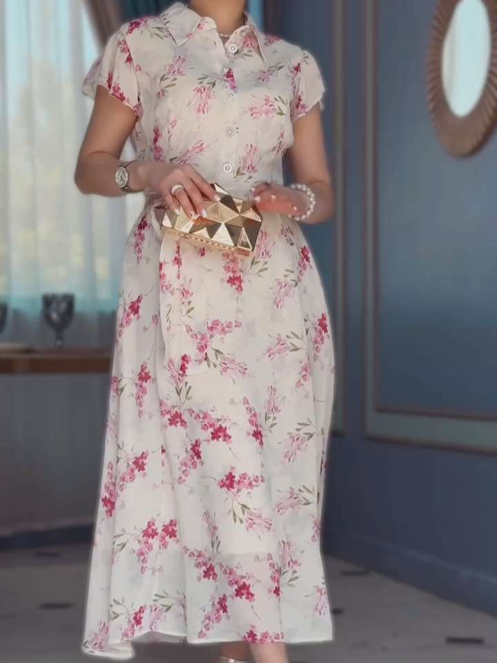 Floral Belted Dress