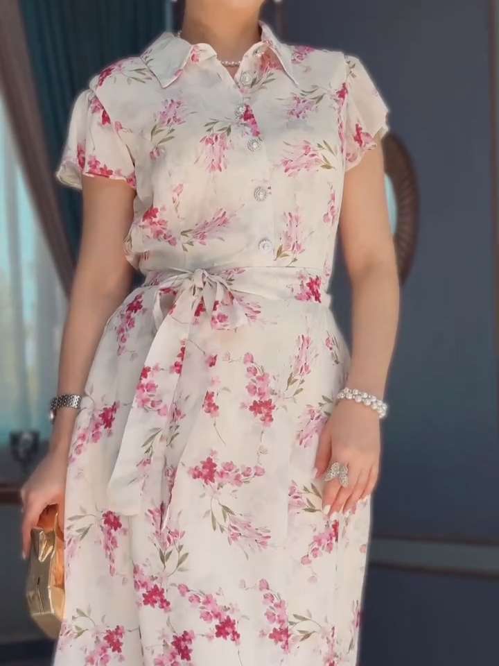 Floral Belted Dress