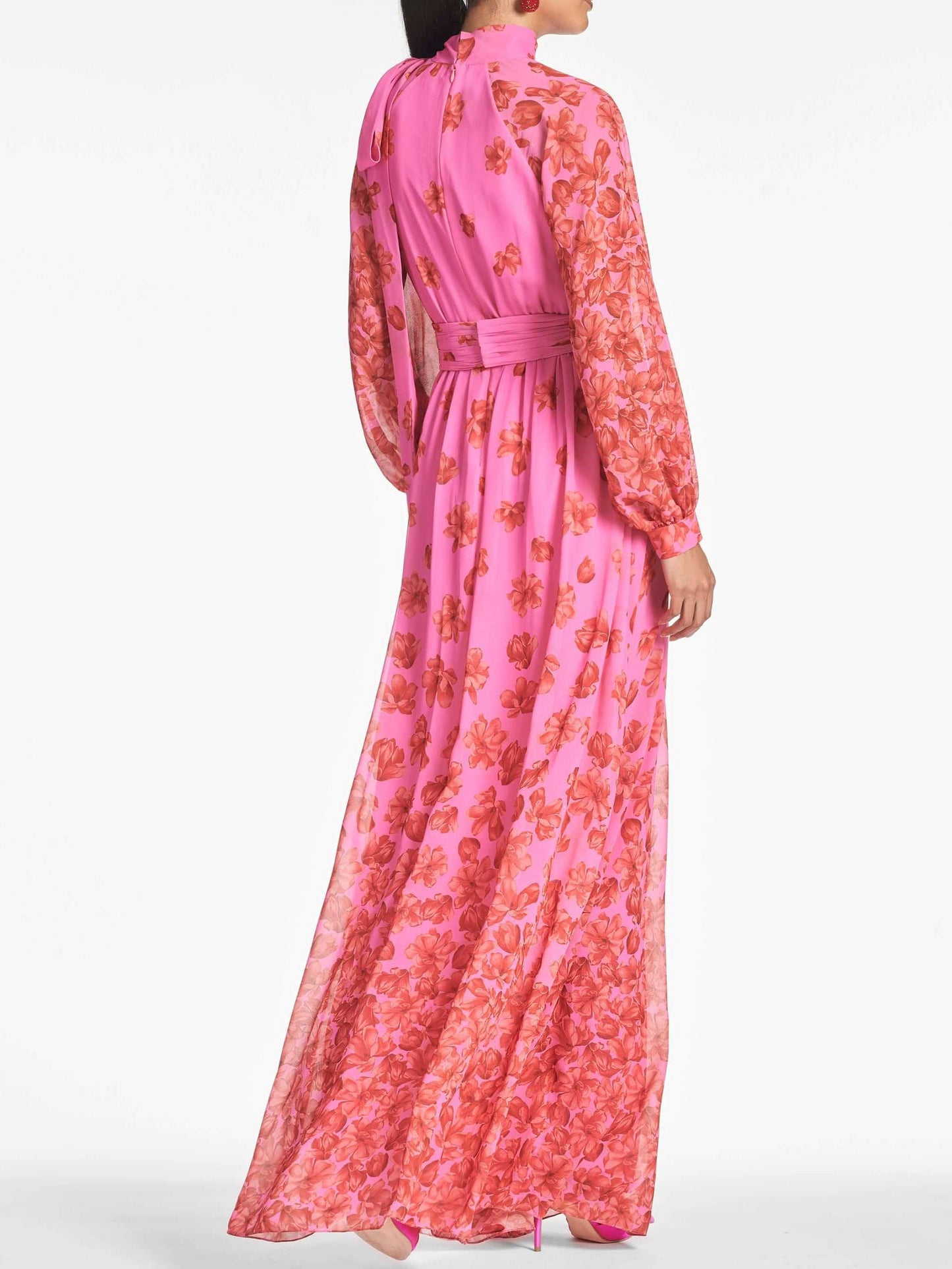 Printed Chiffon Elegant Maxi Dress