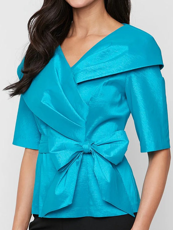 Elbow Sleeve Stretch Top