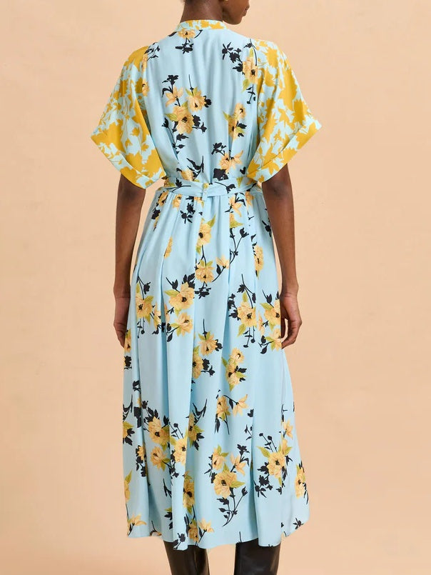 Floral Print Button Down Dress
