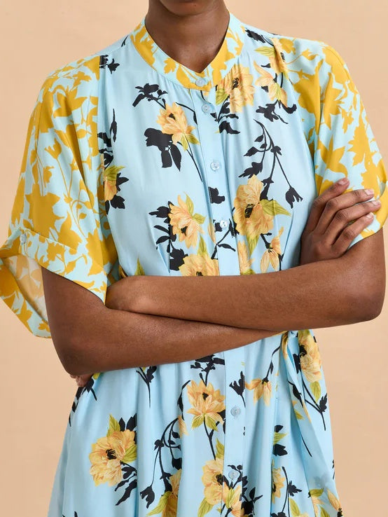 Floral Print Button Down Dress