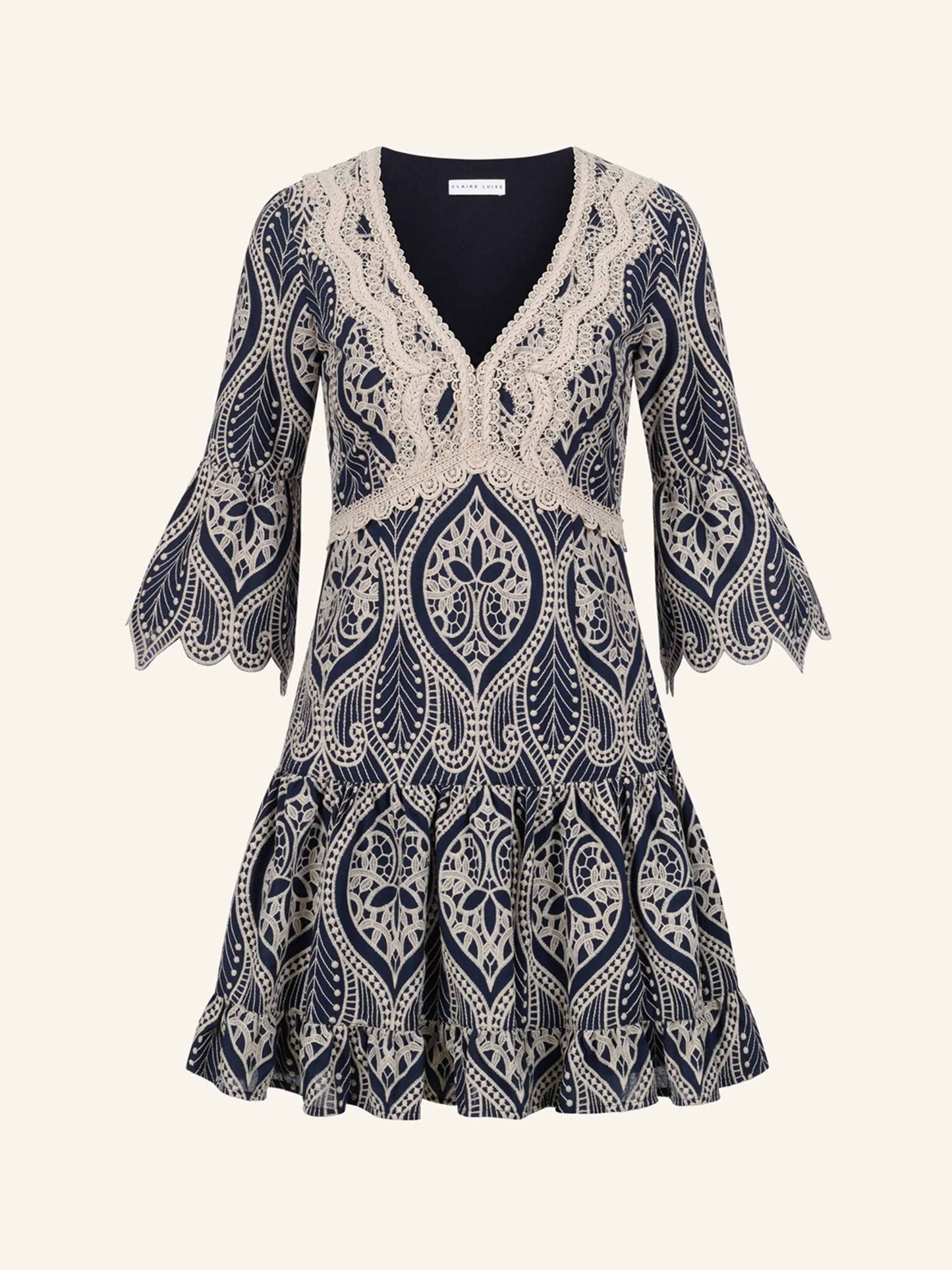 Floral Embroidery Elegant Dress
