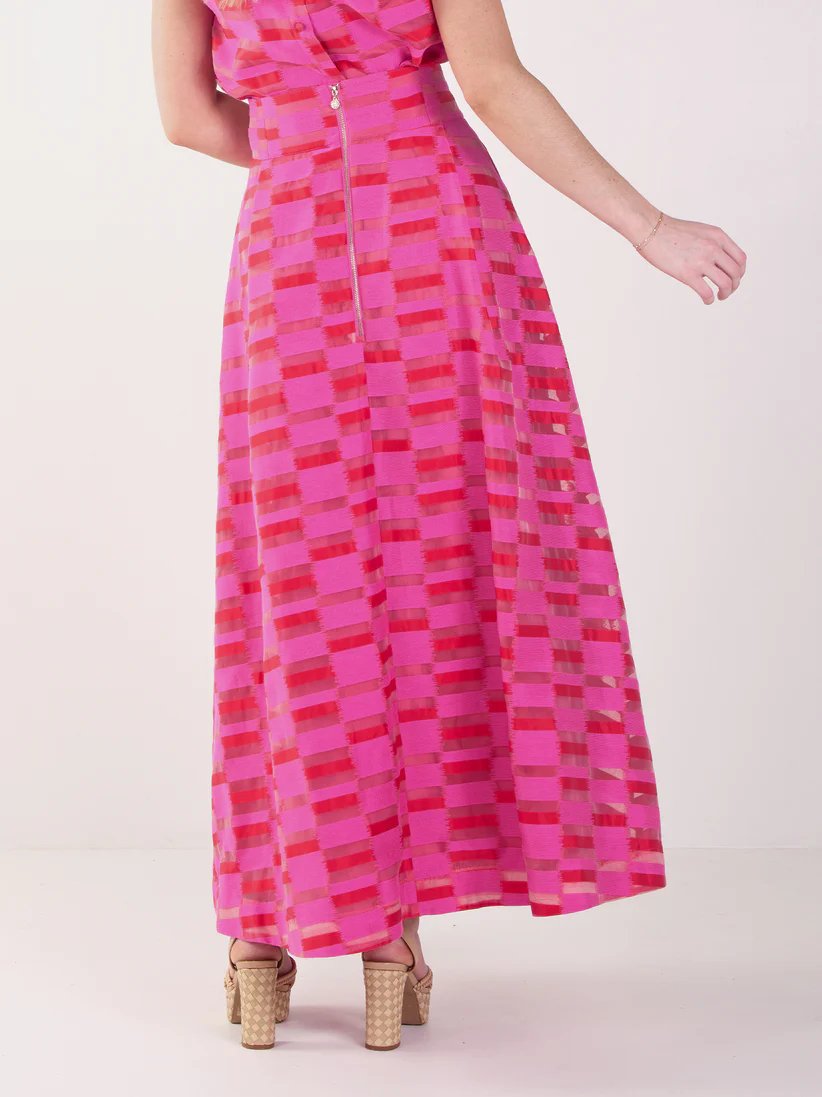 Striped Silhouette Two-piece Dress