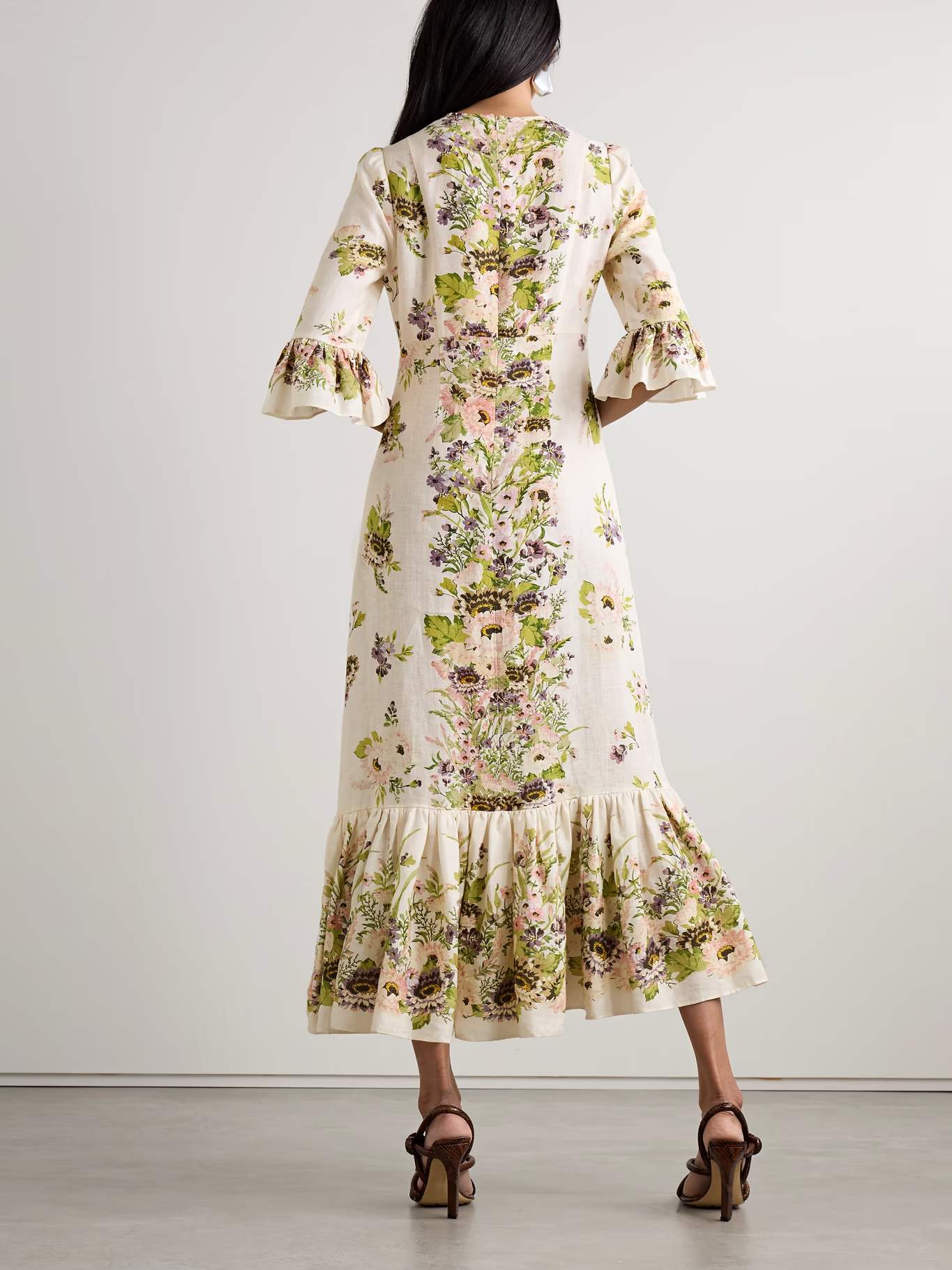 Floral Print Ruffle Dress