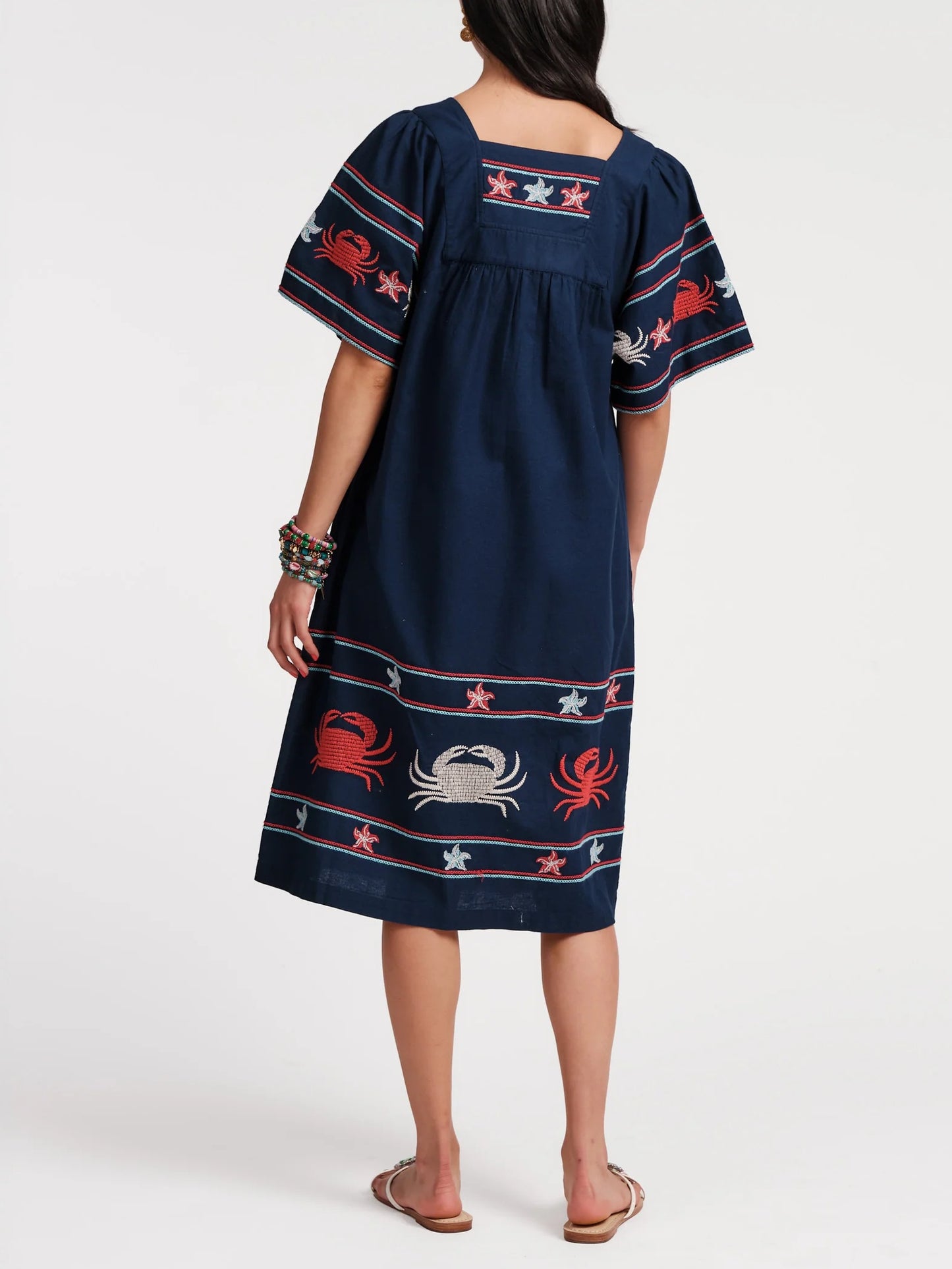 Square Neck Printed Dress