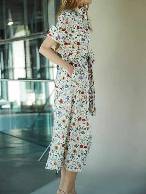 Floral Print Shirt Dress