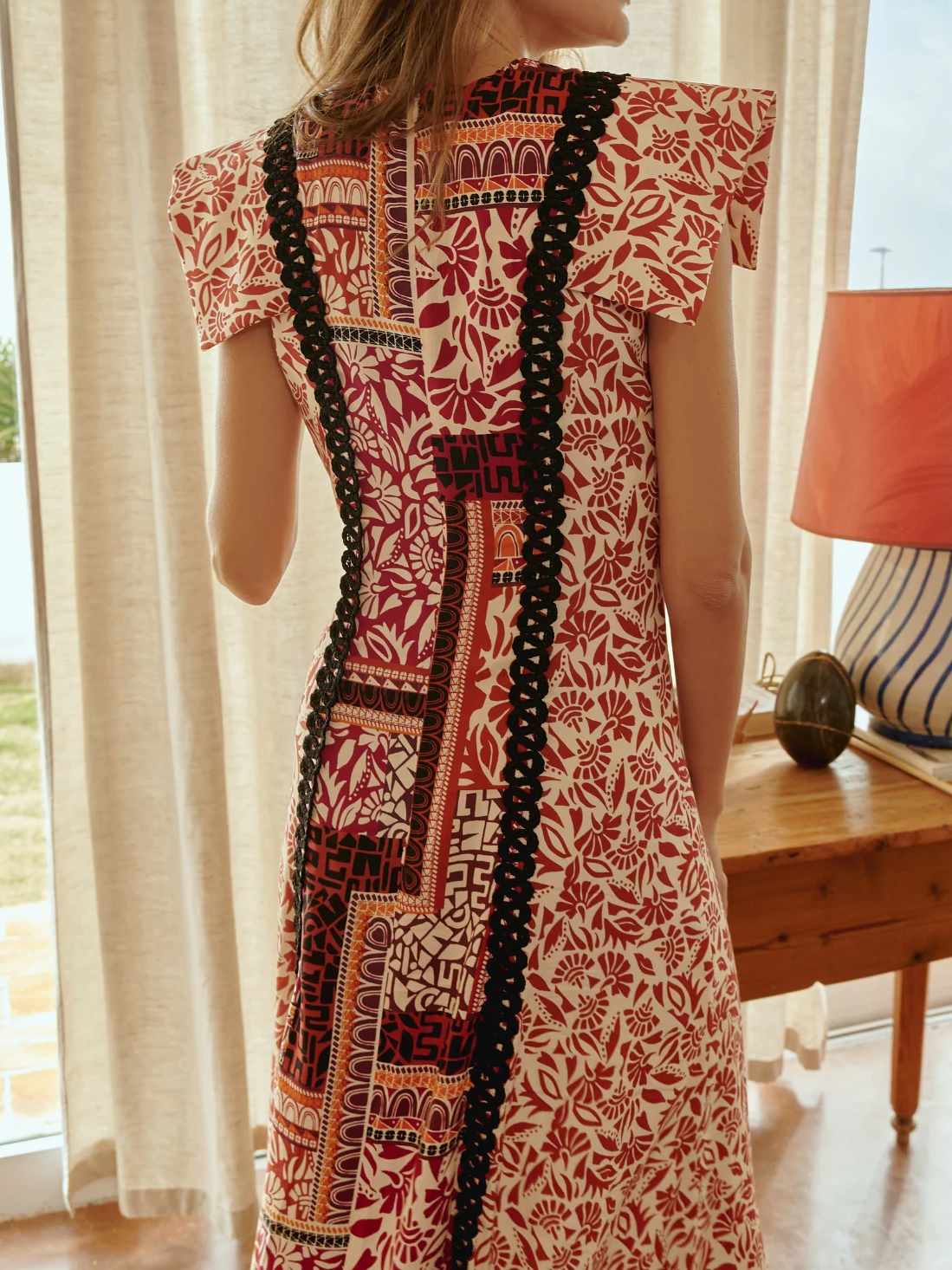 Elegant Printed Lace Dress