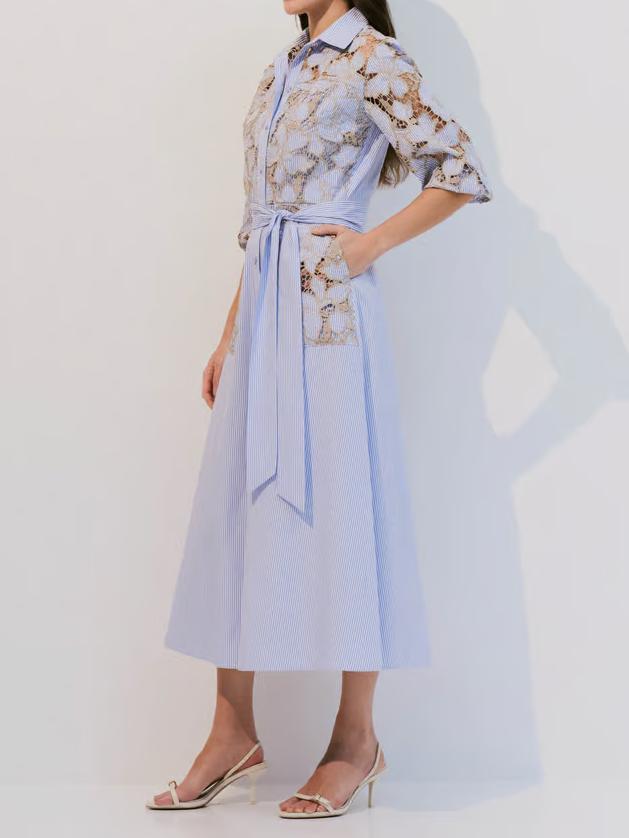 Floral Embroidered Shirt Dress