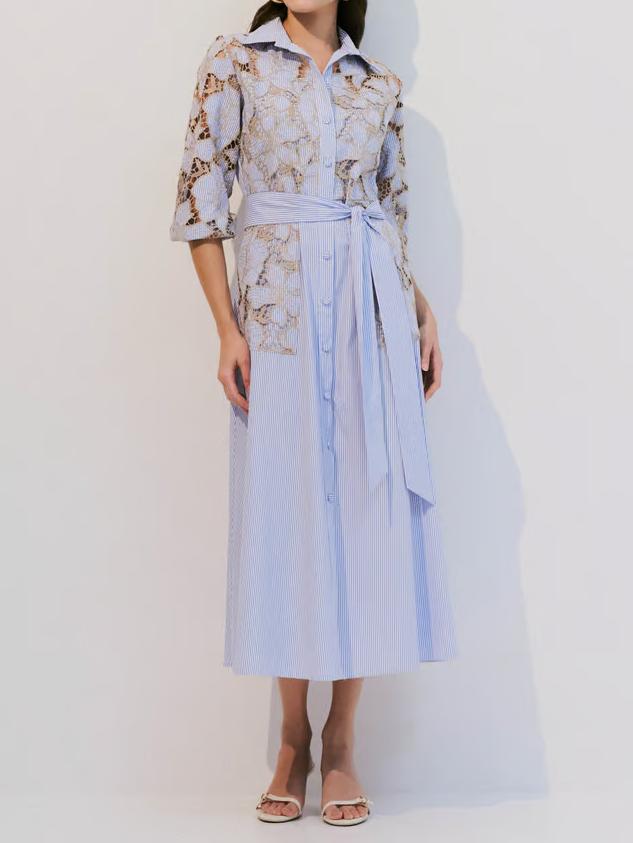 Floral Embroidered Shirt Dress