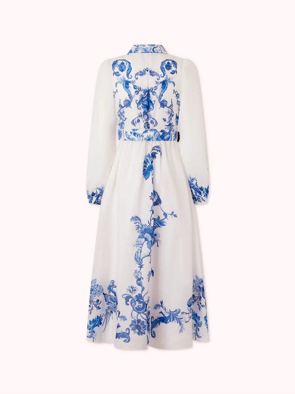 Chiffon Print Belted Dress