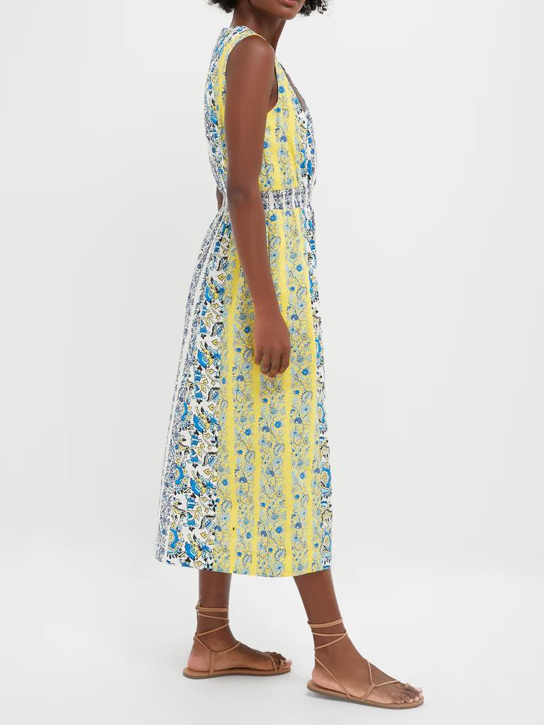 Goldenrod Chintz Stripe Dress