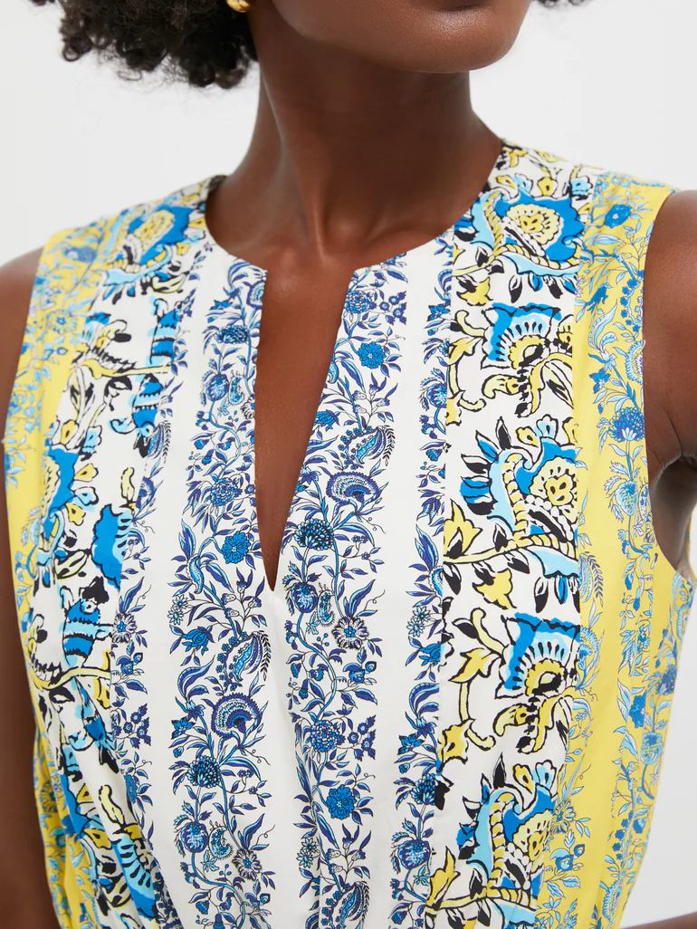 Goldenrod Chintz Stripe Dress