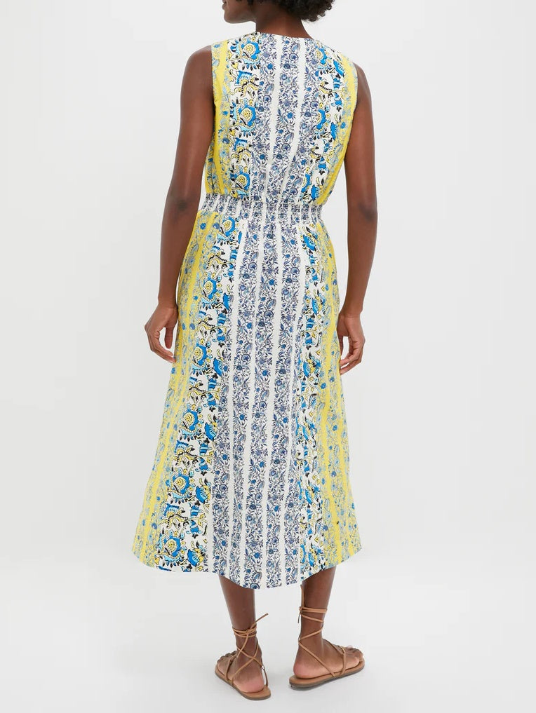 Goldenrod Chintz Stripe Dress