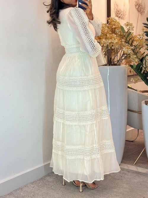 V Neck Waist Dress