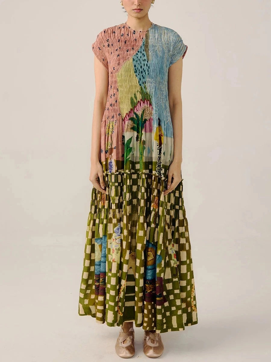 Retro Pleasant Maxi Dress