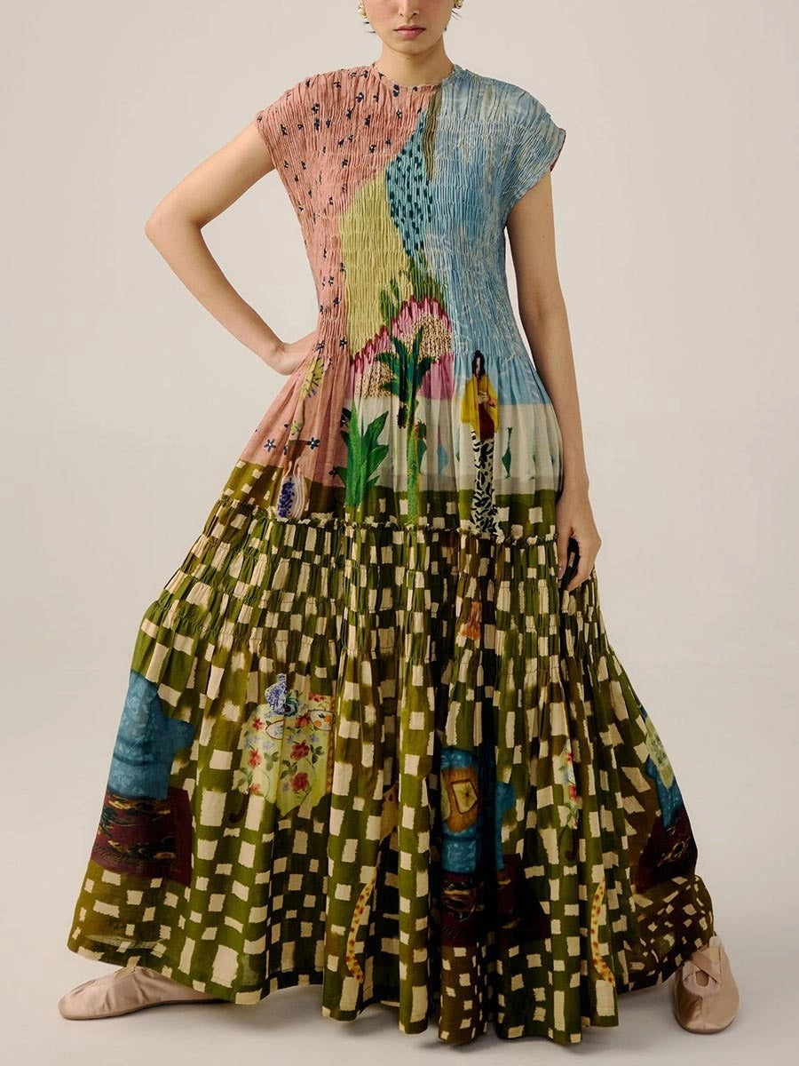 Retro Pleasant Maxi Dress