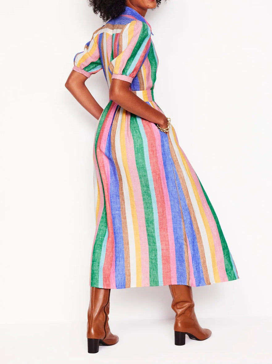 Linen Maxi Shirt Dress