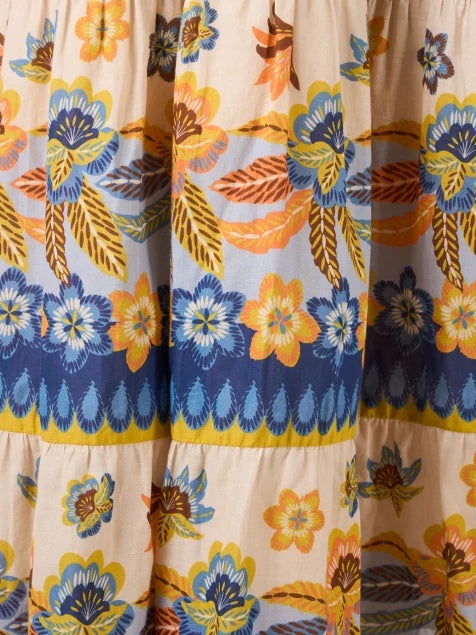 Puff Sleeve Floral Print Dress