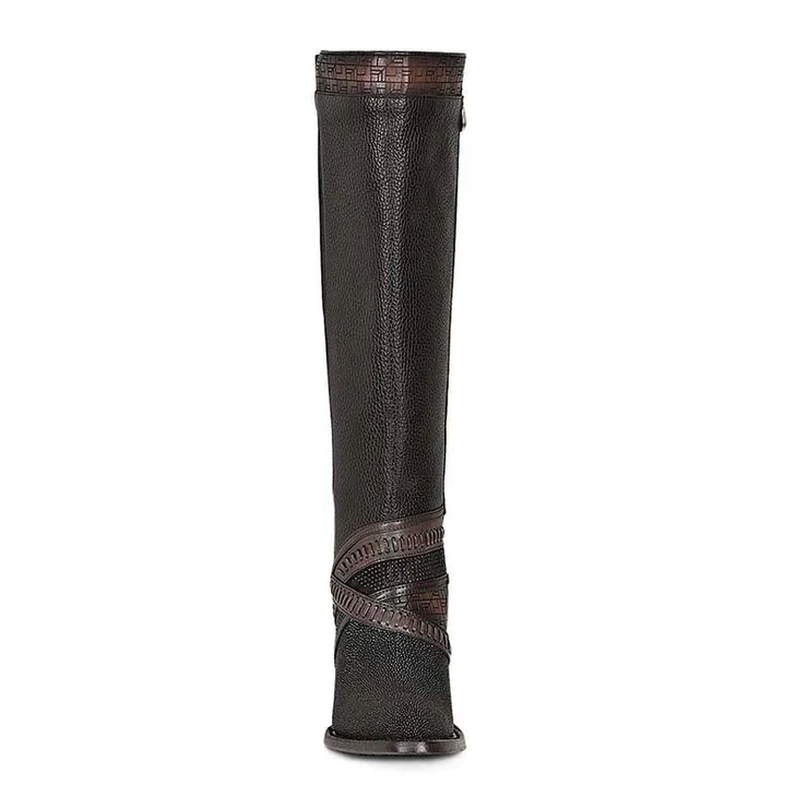 Black Silk Casual Boots