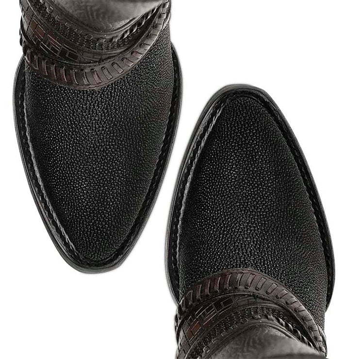 Black Silk Casual Boots