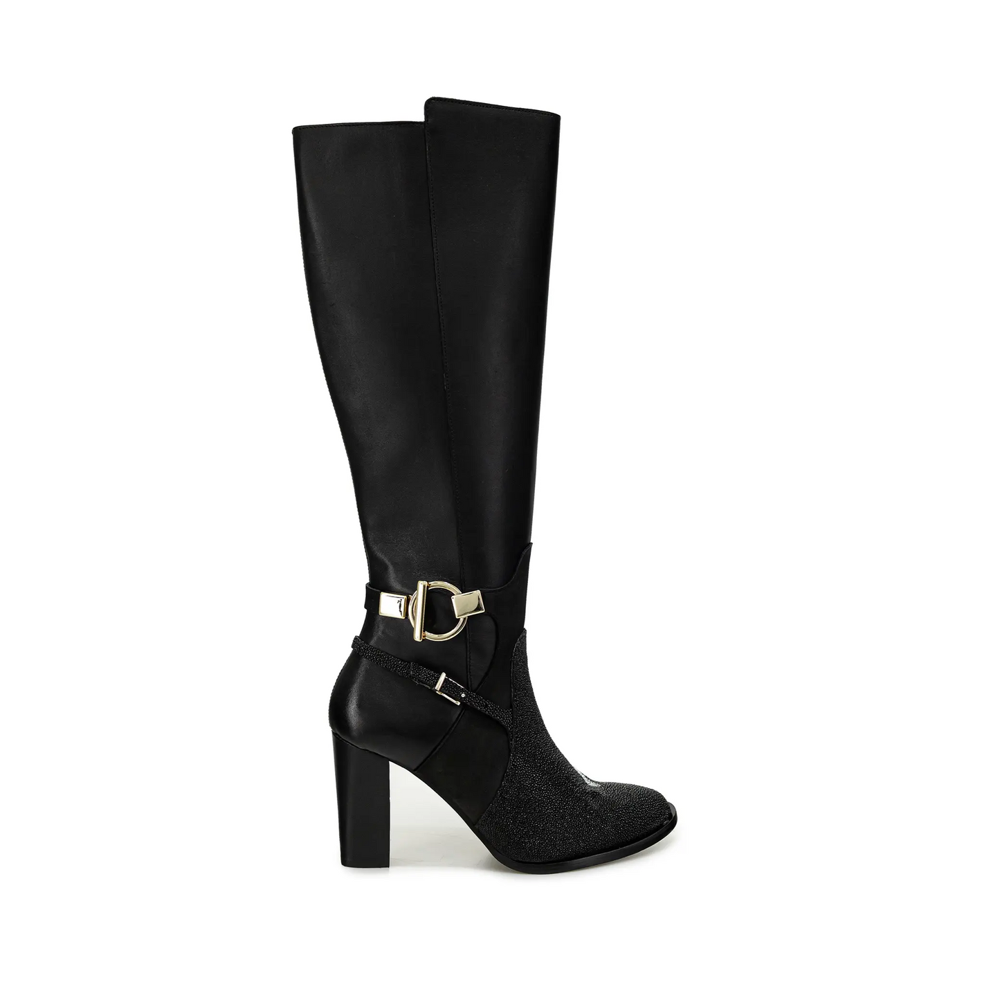 WOMEN’S FRANCO TALL BOOT STINGRAY VELVET BLACK