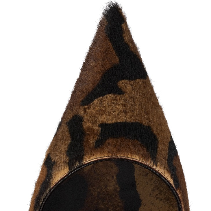 Bangladesh-Printed Fuzzy Calfskin And Kidskin High Heels