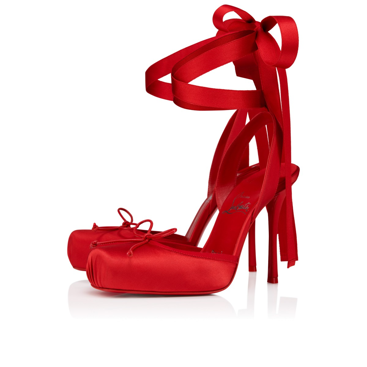 Cassia Lace Crepe Satin Heels